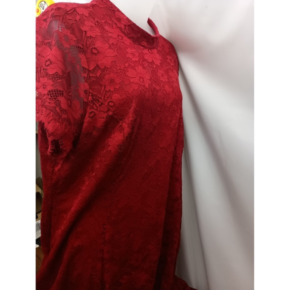Torrid new red fit n flare flowy mid lace romantic vamp party valentine 2X dress - Picture 10 of 11